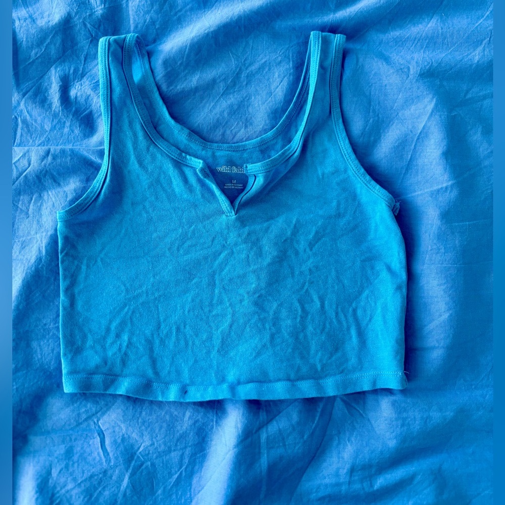 wild fable blue crop tank